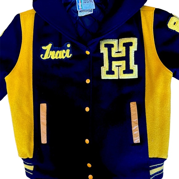 Vintage Varsity Jacket Letterman Wool Leather High School 50s 60s 70s 80s 90s - Picture 8 of 8